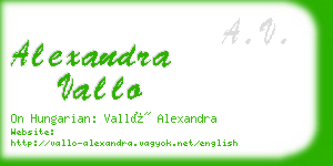 alexandra vallo business card